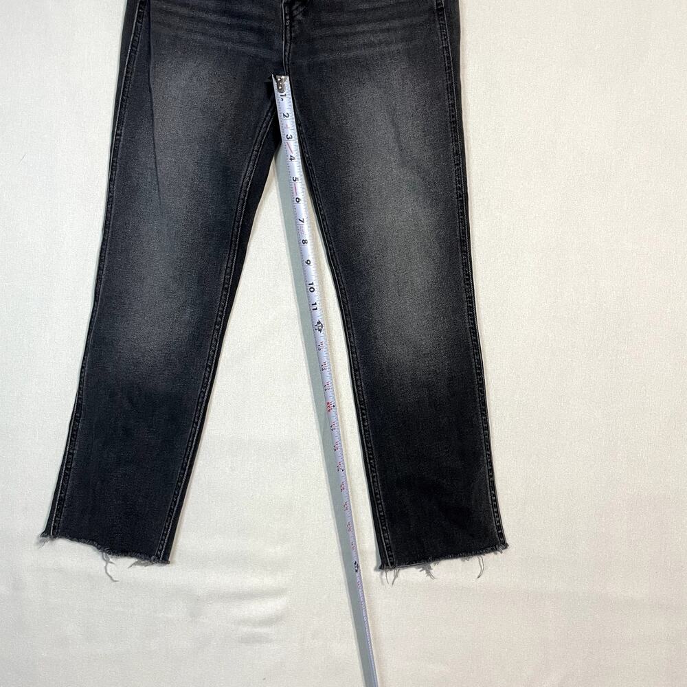 RE/DONE Raw Hem Straight Leg High Rise Dark Jeans - Size 27 - Picture 5 of 10